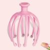 1pc Octopus Head Massager; Scalp Massage Claw; Soul Extractor; Head Scratching Meridian Dredging Artifact - Pink-1pcs