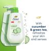 Dove Refreshing Liquid Body Wash with Pump Cucumber & Green Tea Cleanser, 30.6 oz - Dove