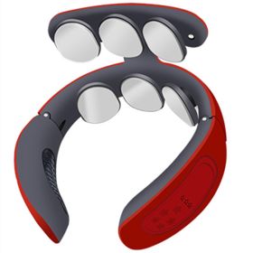 Home Portable Six-head Cervical Massager (Color: Red)